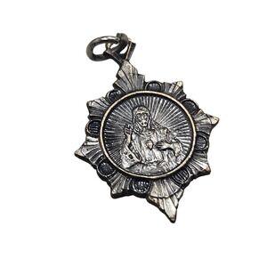 Our Lady of Mt‎ Carmel Sacred Heart Jesus Medal Pendant Religious Charm